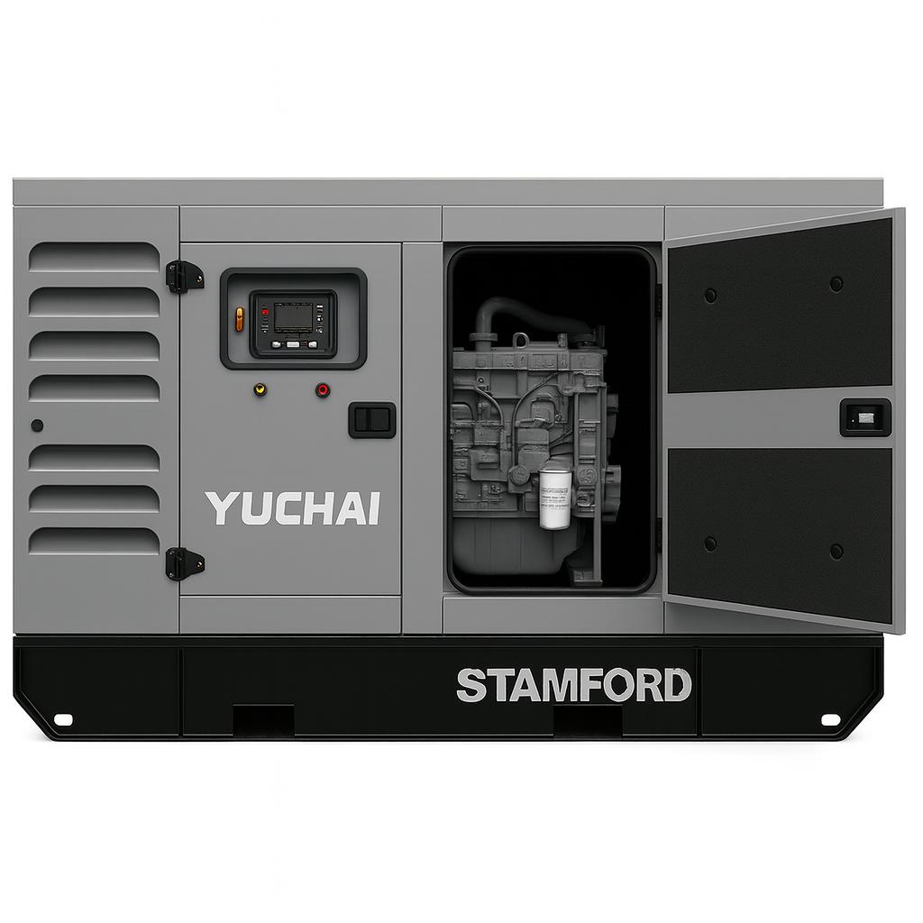 Дизельный генератор Yuchai GMP AY41 в кожухе
