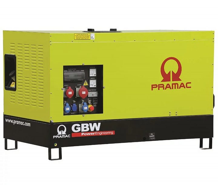 Дизельный генератор Pramac GBW 22 P в кожухе с АВР