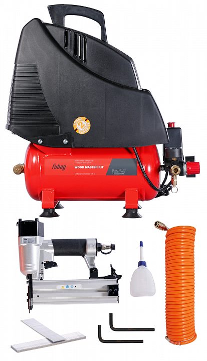 Поршневой компрессор Fubag WOOD MASTER KIT + 4 предмета
